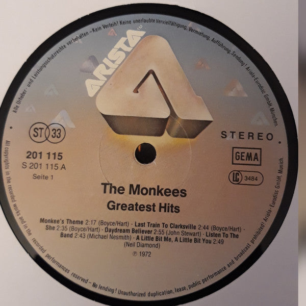 The Monkees : Greatest Hits (LP, Comp, RE)