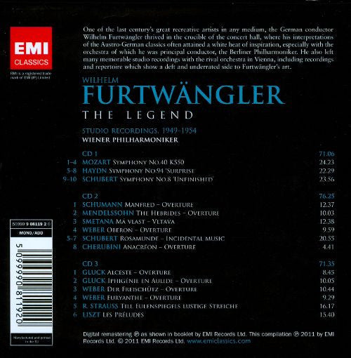 Wilhelm Furtwängler : The Legend (3xCD, Comp, RM + Box, Comp)