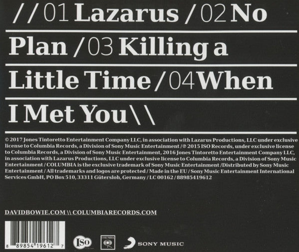 David Bowie : No Plan EP (CD, EP)