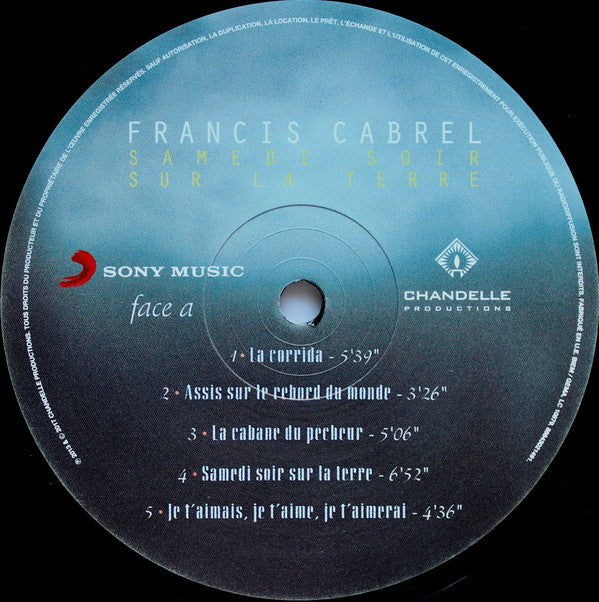 Francis Cabrel : Samedi Soir Sur La Terre (LP, Album, RE)