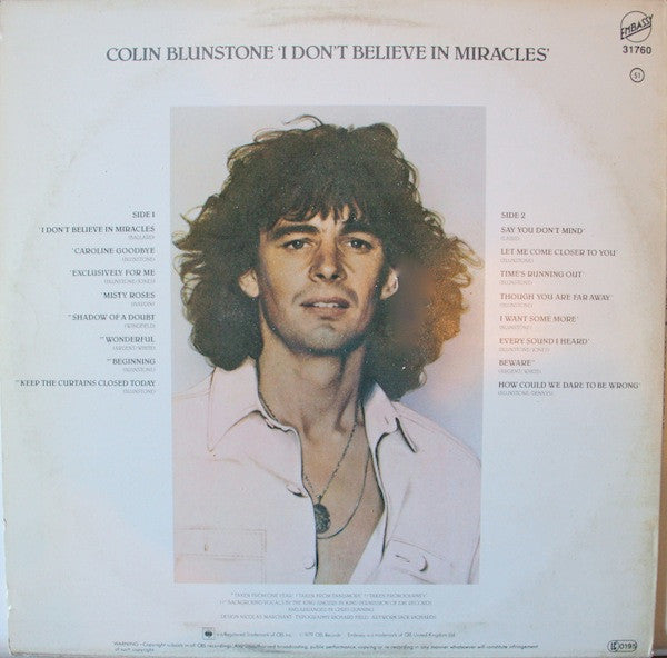 Colin Blunstone - I Don't Believe In Miracles (LP Tweedehands) - Discords.nl