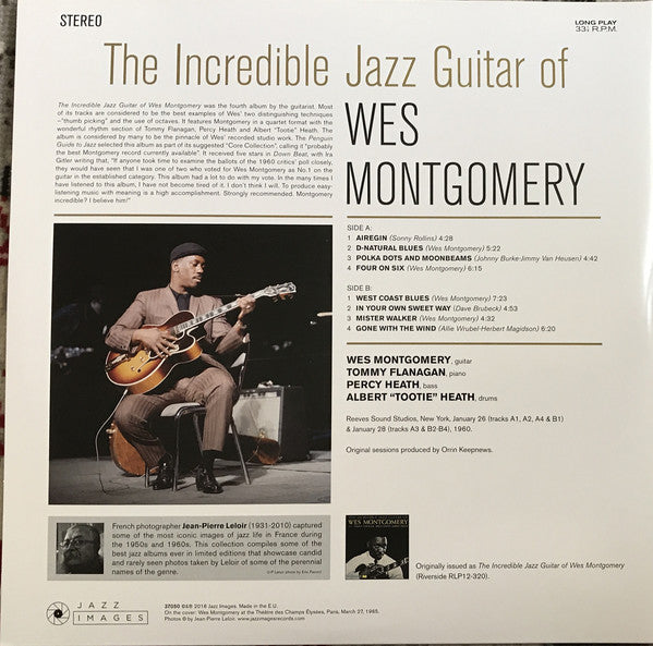 Wes Montgomery : The Incredible Jazz Guitar Of Wes Montgomery (LP, Album, Dlx, Ltd, RE, 180)