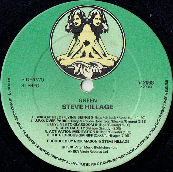 Steve Hillage : Green (LP, Album, CBS)