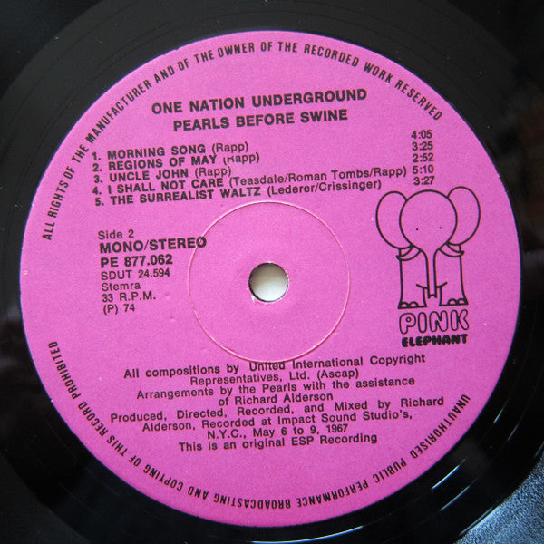 Pearls Before Swine : One Nation Underground (LP, Album, RE)