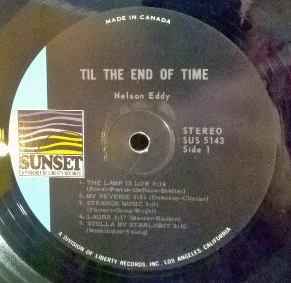 Nelson Eddy : Til The End Of Time (LP)