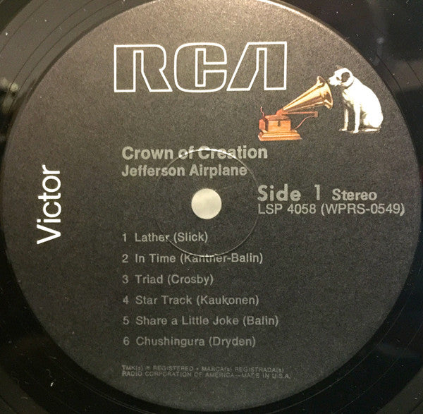 Jefferson Airplane : Crown Of Creation (LP, Album, RP, RCA)