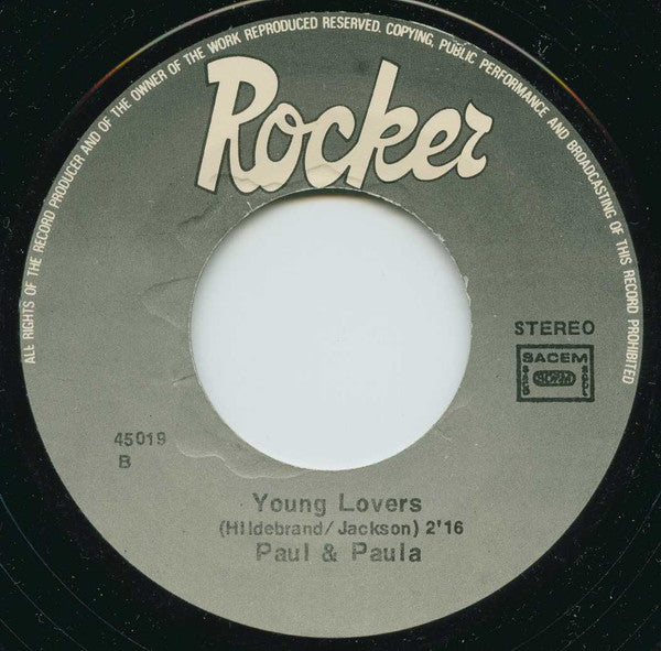 Paul & Paula : Hey Paula / Young Lovers (7", Single)