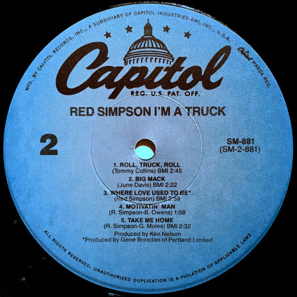 Red Simpson - I'm A Truck (LP Tweedehands) - Discords.nl