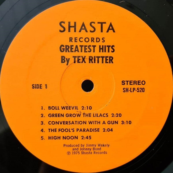 Tex Ritter - Greatest Hits By Tex Ritter (LP Tweedehands) - Discords.nl