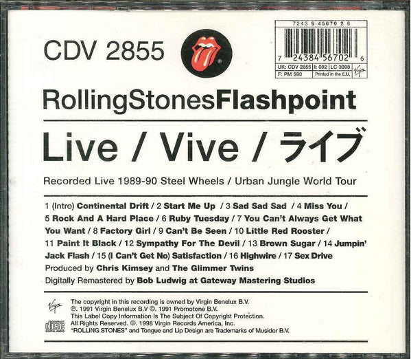 Rolling Stones, The - Flashpoint (CD) - Discords.nl