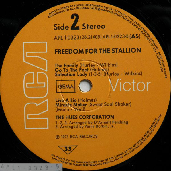 Hues Corporation, The - Freedom For The Stallion (LP Tweedehands) - Discords.nl