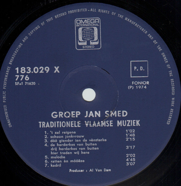 Jan Smed - Traditionele Vlaamse Muziek (LP Tweedehands) - Discords.nl