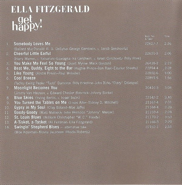 Ella Fitzgerald - Get Happy (CD) - Discords.nl