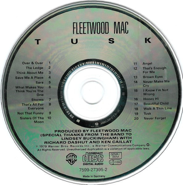 Fleetwood Mac - Tusk (CD) - Discords.nl