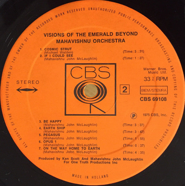 Mahavishnu Orchestra - Visions Of The Emerald Beyond (LP Tweedehands) - Discords.nl