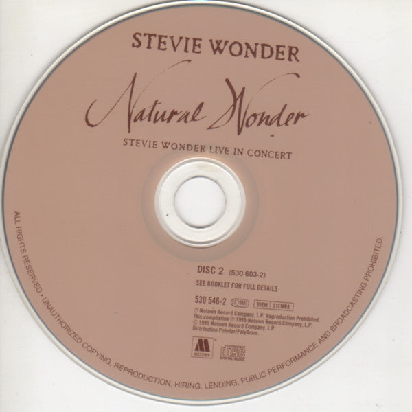 Stevie Wonder - Natural Wonder - Live In Concert (CD Tweedehands) - Discords.nl