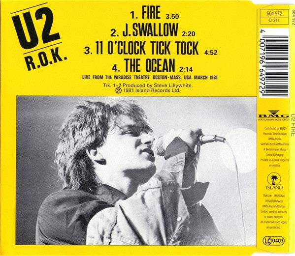 U2 - R.O.K. (Fire) (CD Tweedehands) - Discords.nl