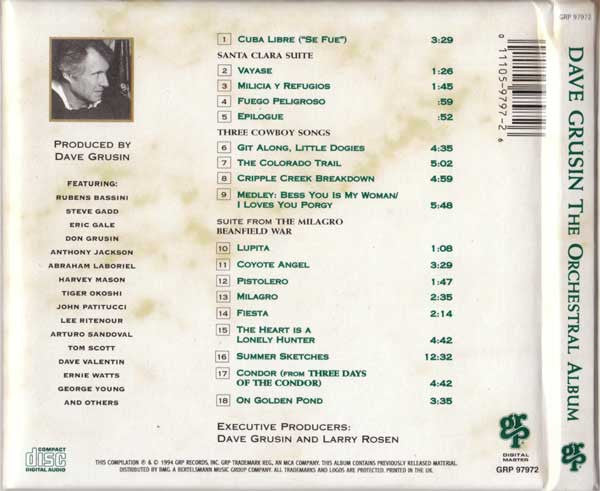Dave Grusin - The Orchestral Album (CD Tweedehands) - Discords.nl