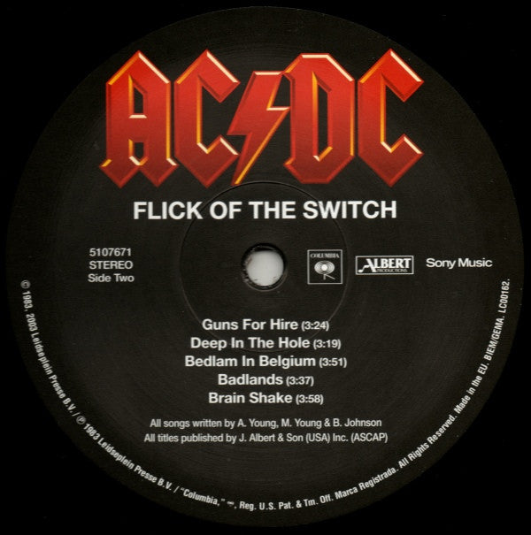 AC/DC - Flick Of The Switch (LP) - Discords.nl