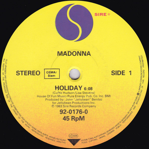 Madonna - Holiday (12" Tweedehands) - Discords.nl