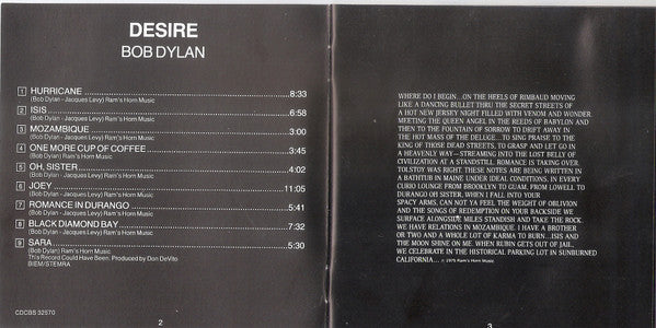 Bob Dylan - Desire (CD Tweedehands) - Discords.nl