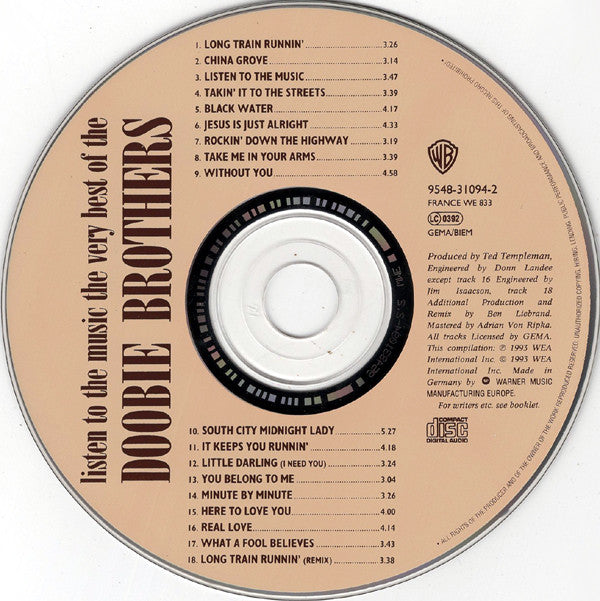 Doobie Brothers, The - Listen To The Music ⋅ The Very Best Of The Doobie Brothers (CD Tweedehands) - Discords.nl