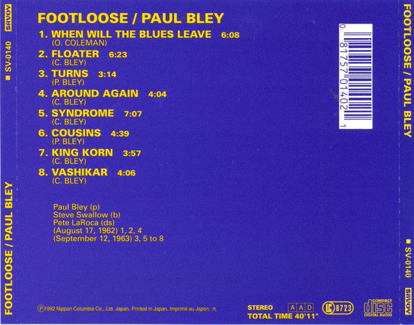Paul Bley - Footloose (CD Tweedehands) - Discords.nl