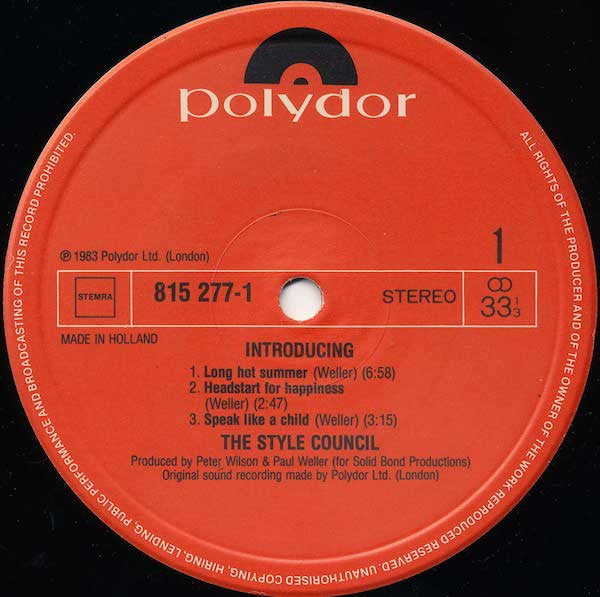 Style Council, The - Introducing The Style Council (LP Tweedehands) - Discords.nl