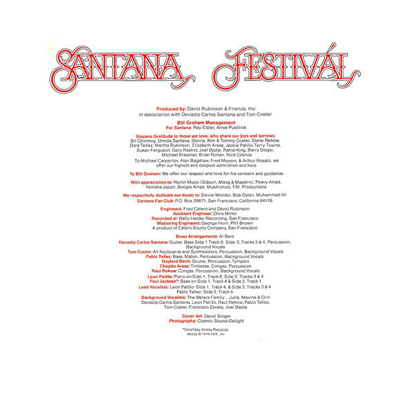 Santana - Festivál (LP Tweedehands) - Discords.nl