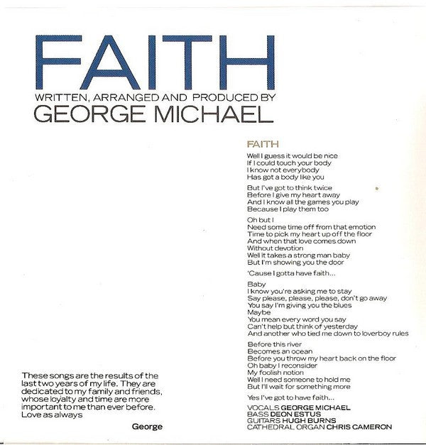 George Michael - Faith (CD) - Discords.nl