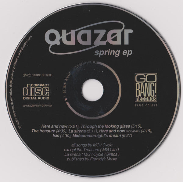 Quazar - Spring EP (CD Tweedehands) - Discords.nl