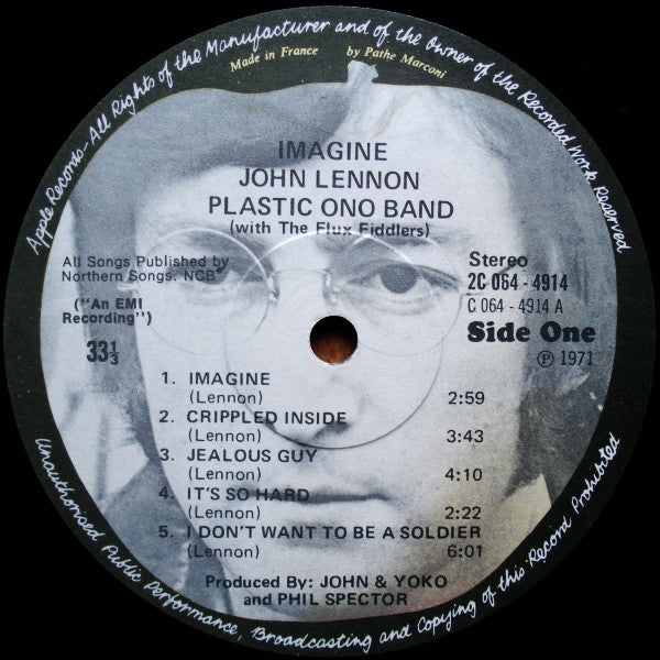 John Lennon & Plastic Ono Band, The With Flux Fiddlers, The - Imagine (LP Tweedehands) - Discords.nl