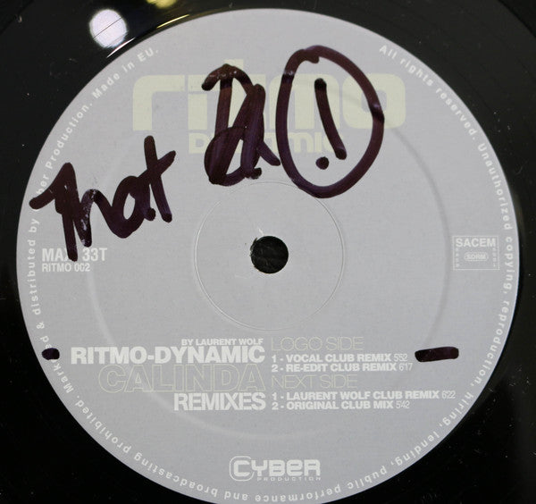 Laurent Wolf, Ritmo-Dynamic - Calinda (Remixes) (12" Tweedehands) - Discords.nl