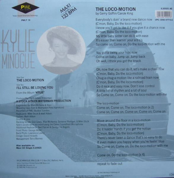 Kylie Minogue - The Loco-Motion (12" Tweedehands) - Discords.nl