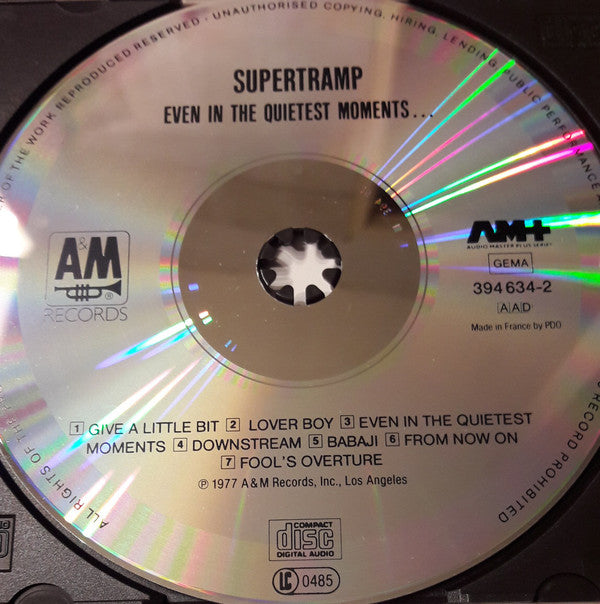 Supertramp - Even In The Quietest Moments... (CD) - Discords.nl