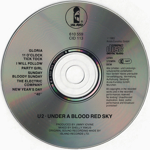 U2 - Under A Blood Red Sky (Live) (CD Tweedehands) - Discords.nl