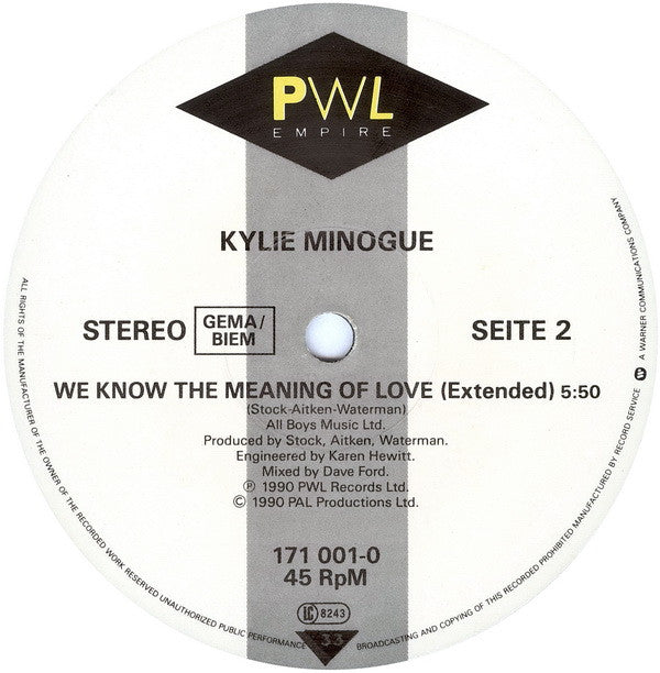 Kylie Minogue - Tears On My Pillow (12" Tweedehands) - Discords.nl