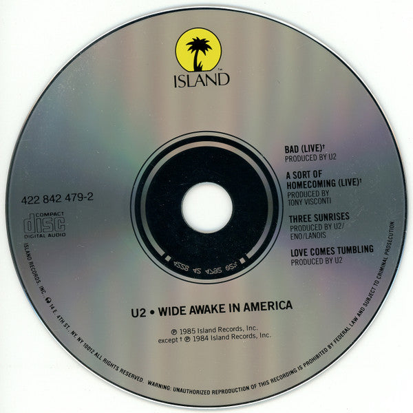 U2 - Wide Awake In America (CD Tweedehands) - Discords.nl