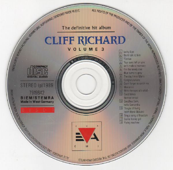 Cliff Richard - The Definitive Hit Album (Volume 3) (CD Tweedehands) - Discords.nl