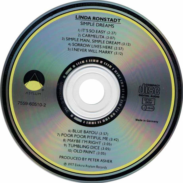 Linda Ronstadt - Simple Dreams (CD Tweedehands) - Discords.nl