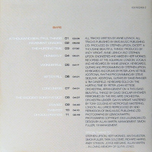 Annie Lennox - Bare (CD Tweedehands) - Discords.nl