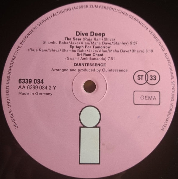 Quintessence (3) - Dive Deep (LP Tweedehands) - Discords.nl