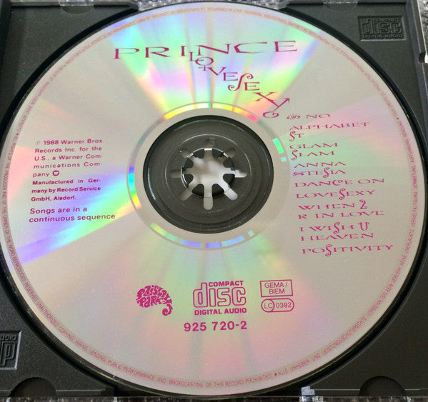 Prince - Lovesexy (CD) - Discords.nl