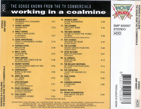Various - Working In A Coalmine - The Songs Known From The TV Commercials (CD) - Discords.nl