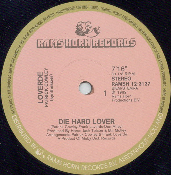 Loverde - Die Hard Lover (12" Tweedehands) - Discords.nl
