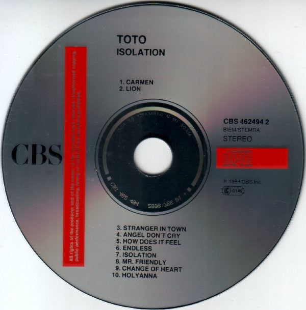 Toto - Isolation (CD Tweedehands) - Discords.nl