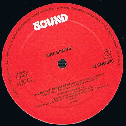Nina Simone - My Baby Just Cares For Me (Special Extended Smootchtime Version) (12") - Discords.nl