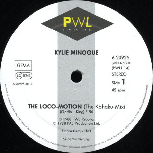 Kylie Minogue - The Loco-Motion (12" Tweedehands) - Discords.nl