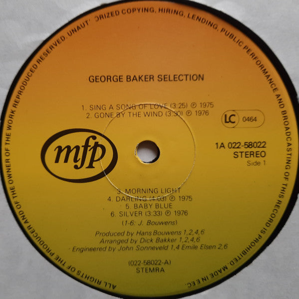 George Baker Selection - Sing A Song Of Love (LP Tweedehands) - Discords.nl