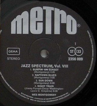 Wes Montgomery - Jazz Spectrum Vol. 8 (LP Tweedehands) - Discords.nl